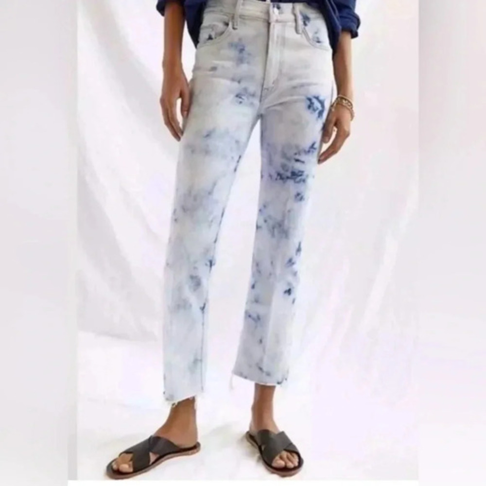 Mother Superior  The Insider Ankle Fray Jeans sz 25 In A Tizzy Acid Wash B2120